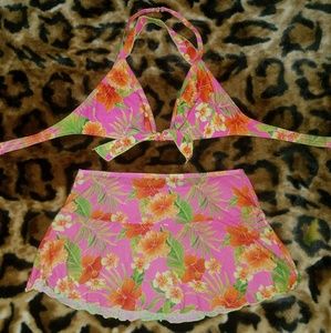 Girls bikini top and skirt